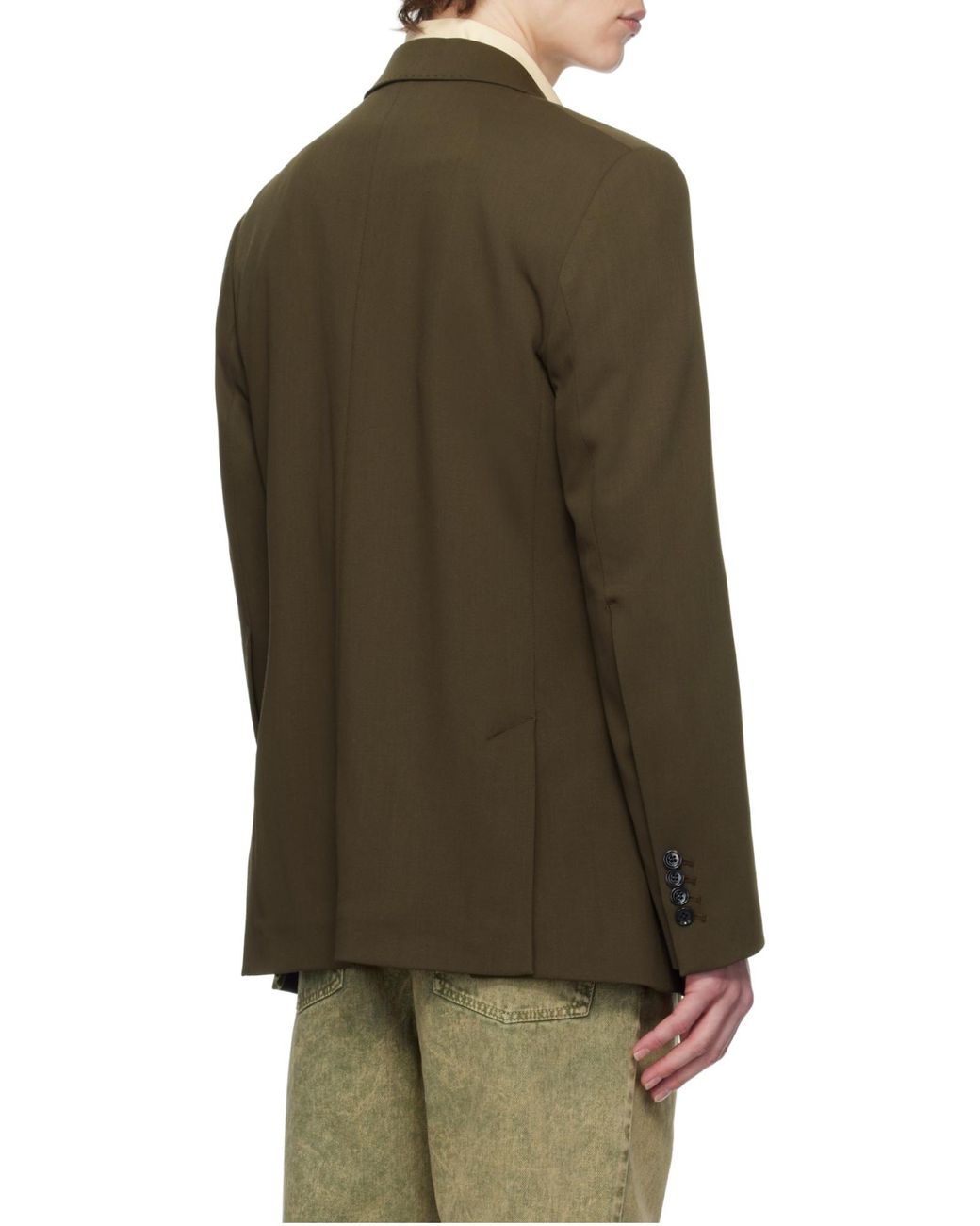 AMI Green Ami Single-Breasted Tailored Blazer for men