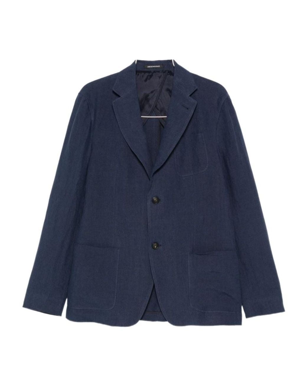 Emporio Armani Blue Long-Sleeved Suit Jacket for men