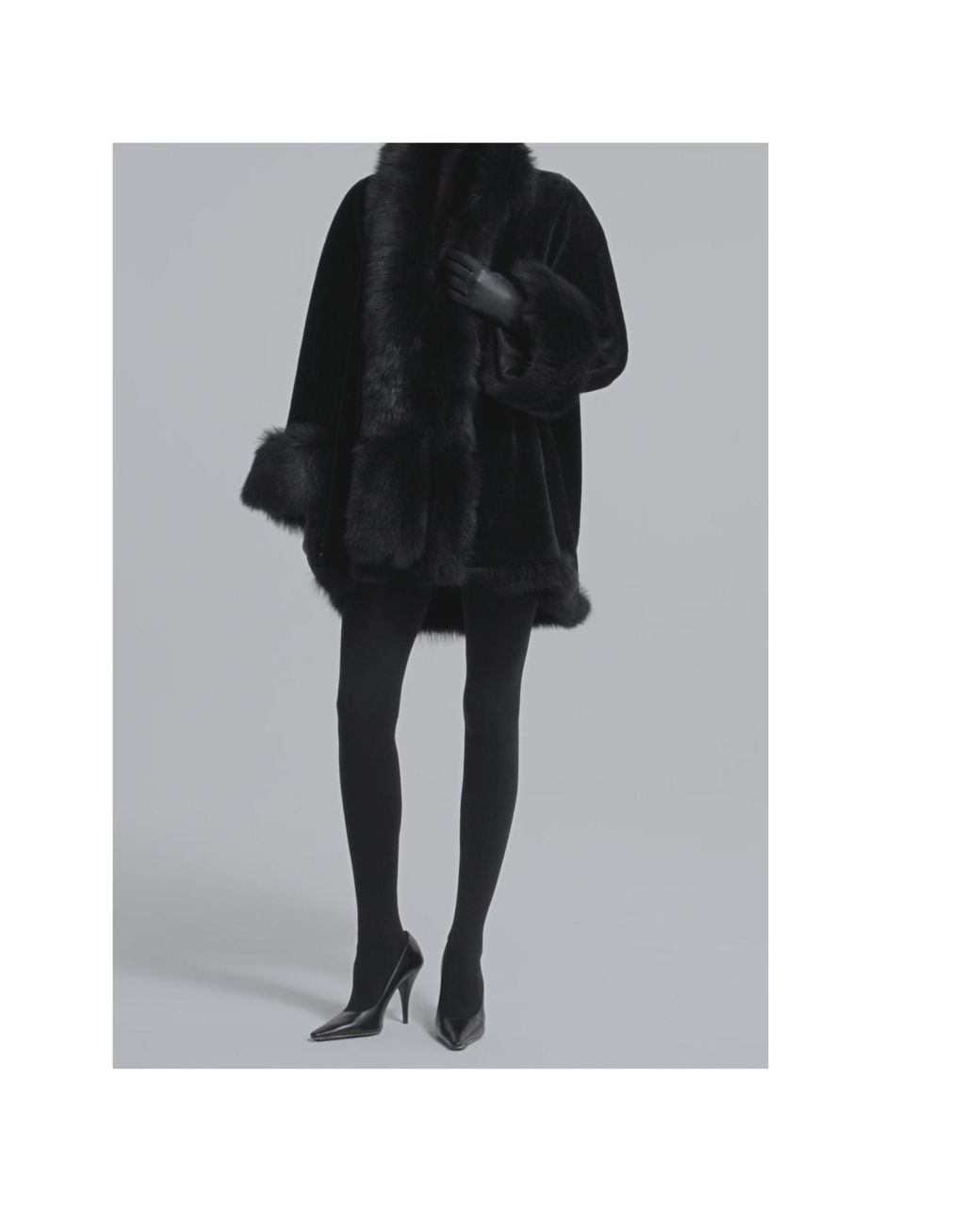 Nour Hammour Black Long-Sleeved Coat