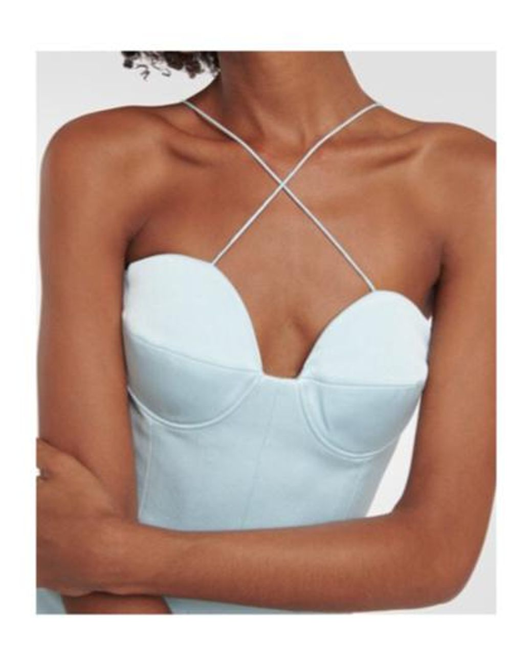 Alex Perry Blue Conley Satin Crêpe Maxi Dress