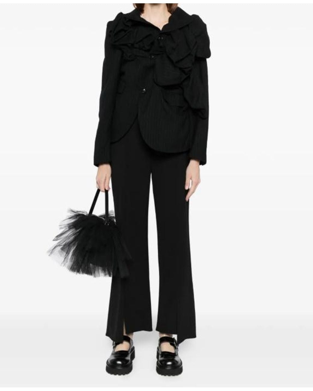 Comme des Garçons Black Draped Jacket