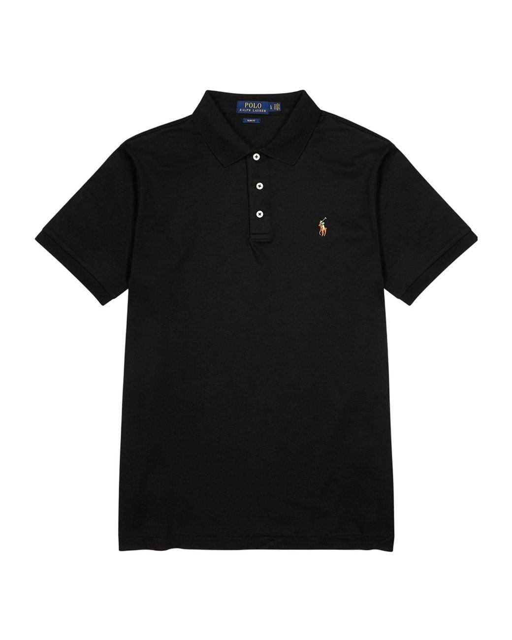 Polo Ralph Lauren Black Simple Polo Shirt for men