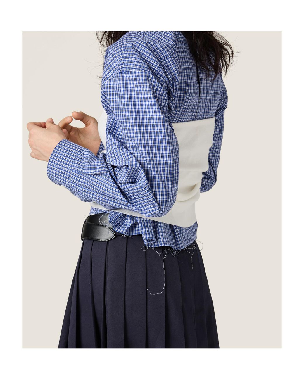 Miu Miu White Cotton Knit Tube Top