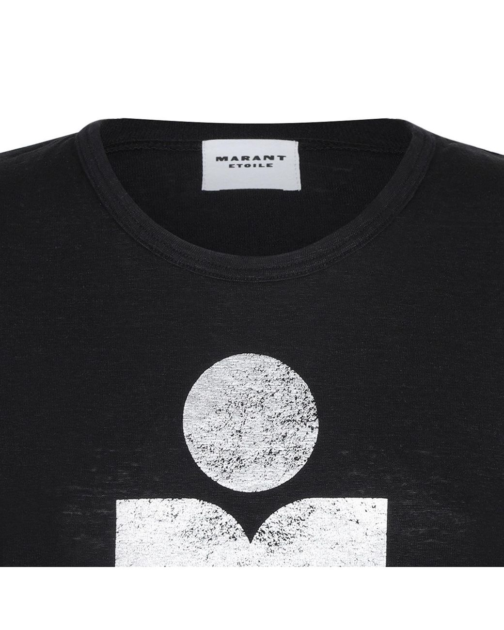 Isabel Marant Green Isabel Marant Étoile Logo Printed Long-Sleeved T-Shirt