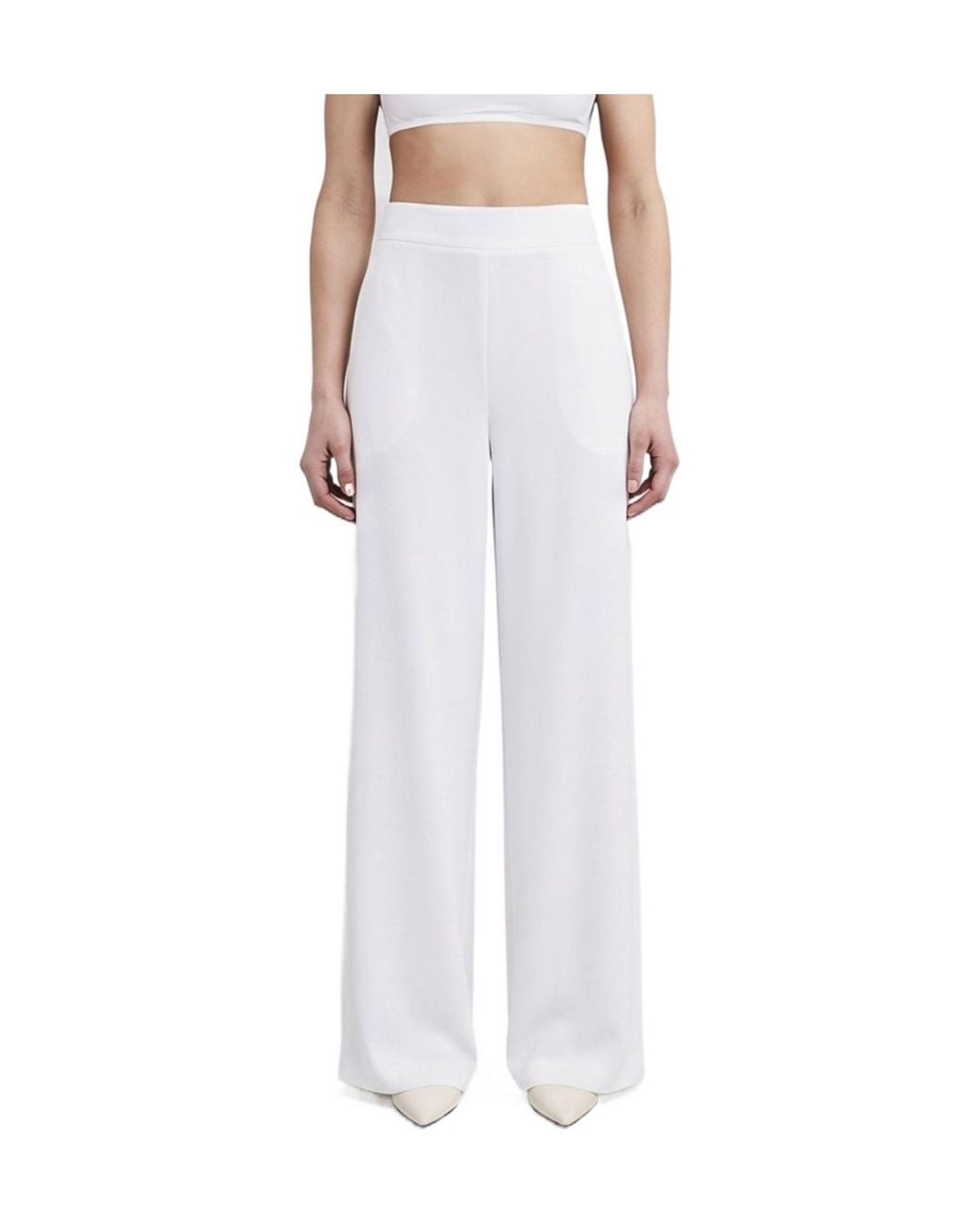 Patrizia Pepe Green Palazzo Crêpe Trousers