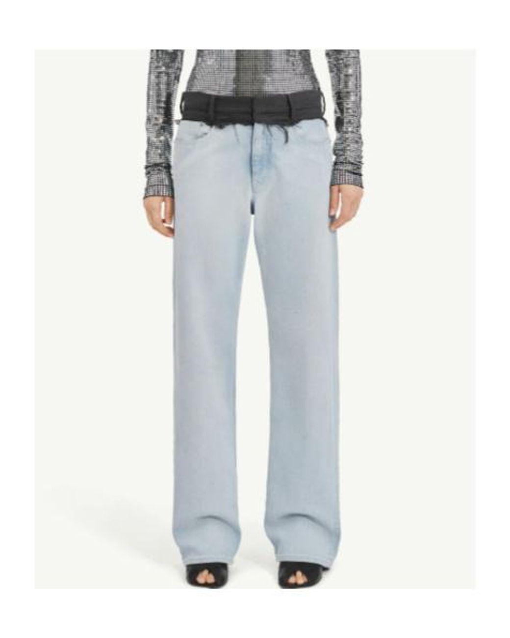 MM6 by Maison Margiela Blue Straight-Leg Jeans