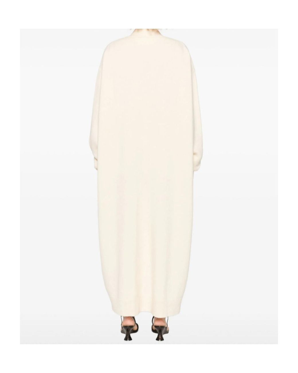 Jil Sander White Button-Front Coat