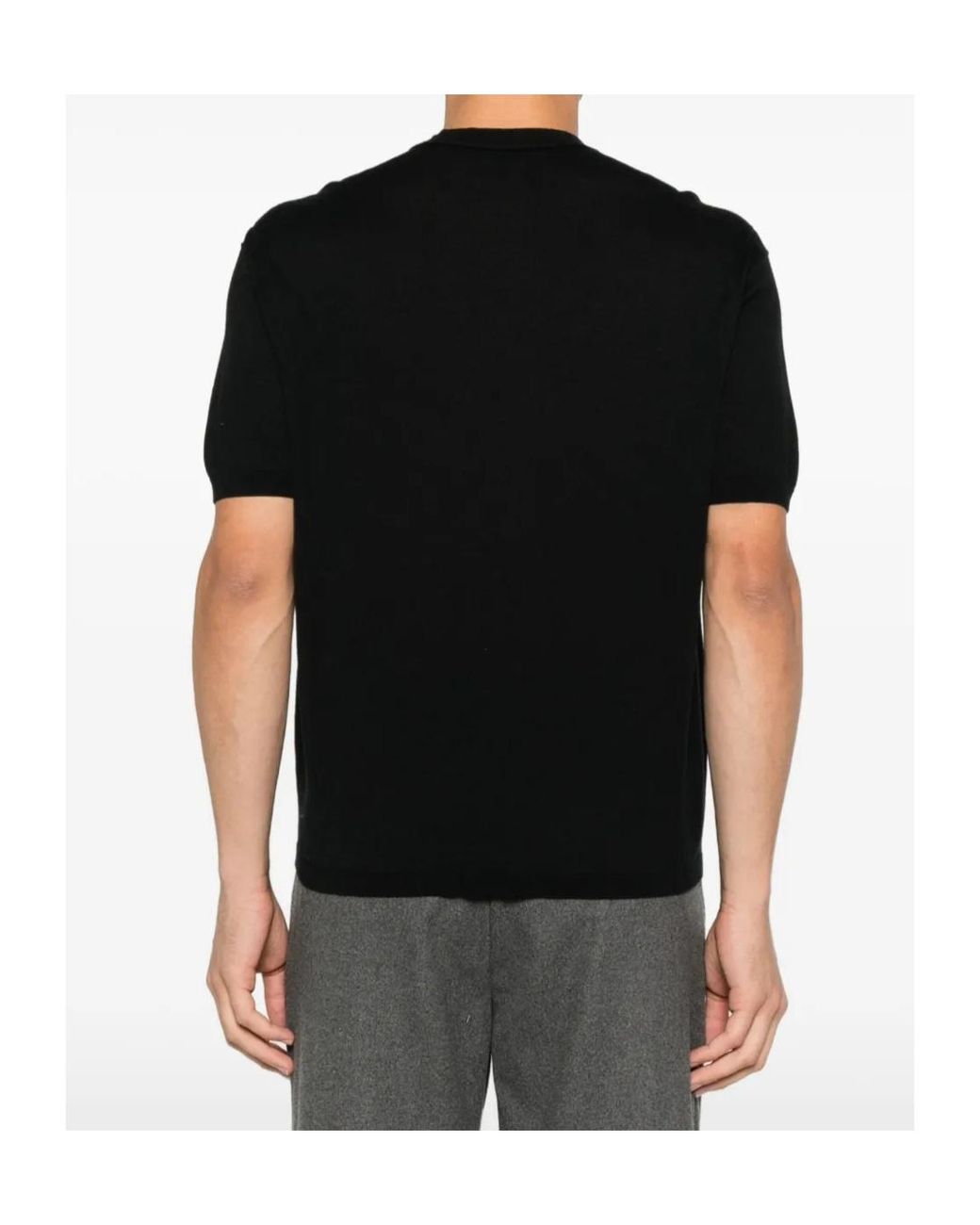 Emporio Armani Black Short-Sleeve T-Shirt for men