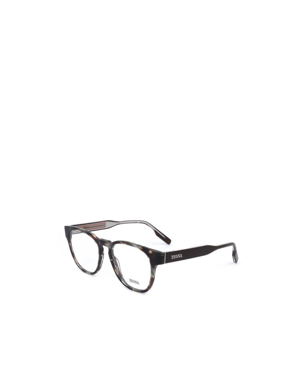 Zegna White Round Frame Glasses for men