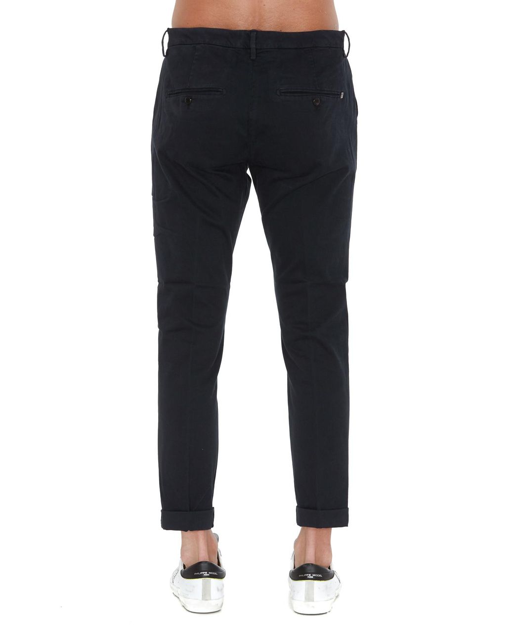 Dondup Black Slim Chino Pants for men