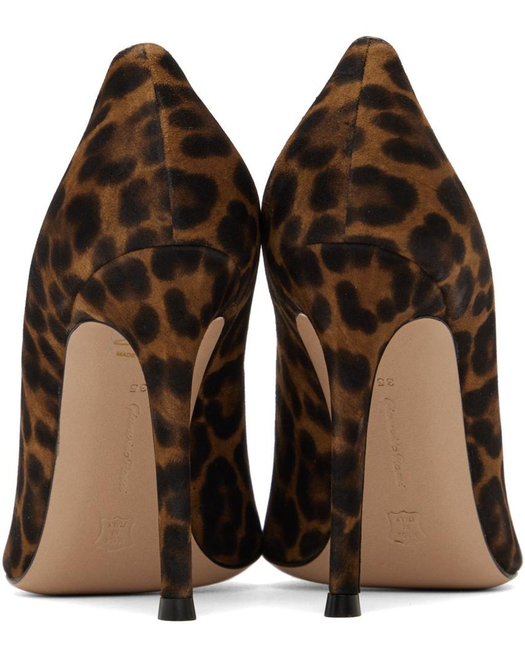 Gianvito Rossi Brown Gianvito Leopard Print Pumps