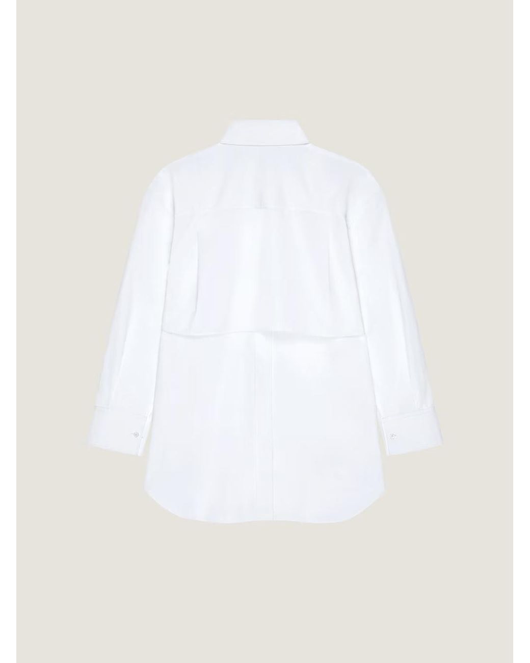 Givenchy White Asymmetric Poplin Shirt