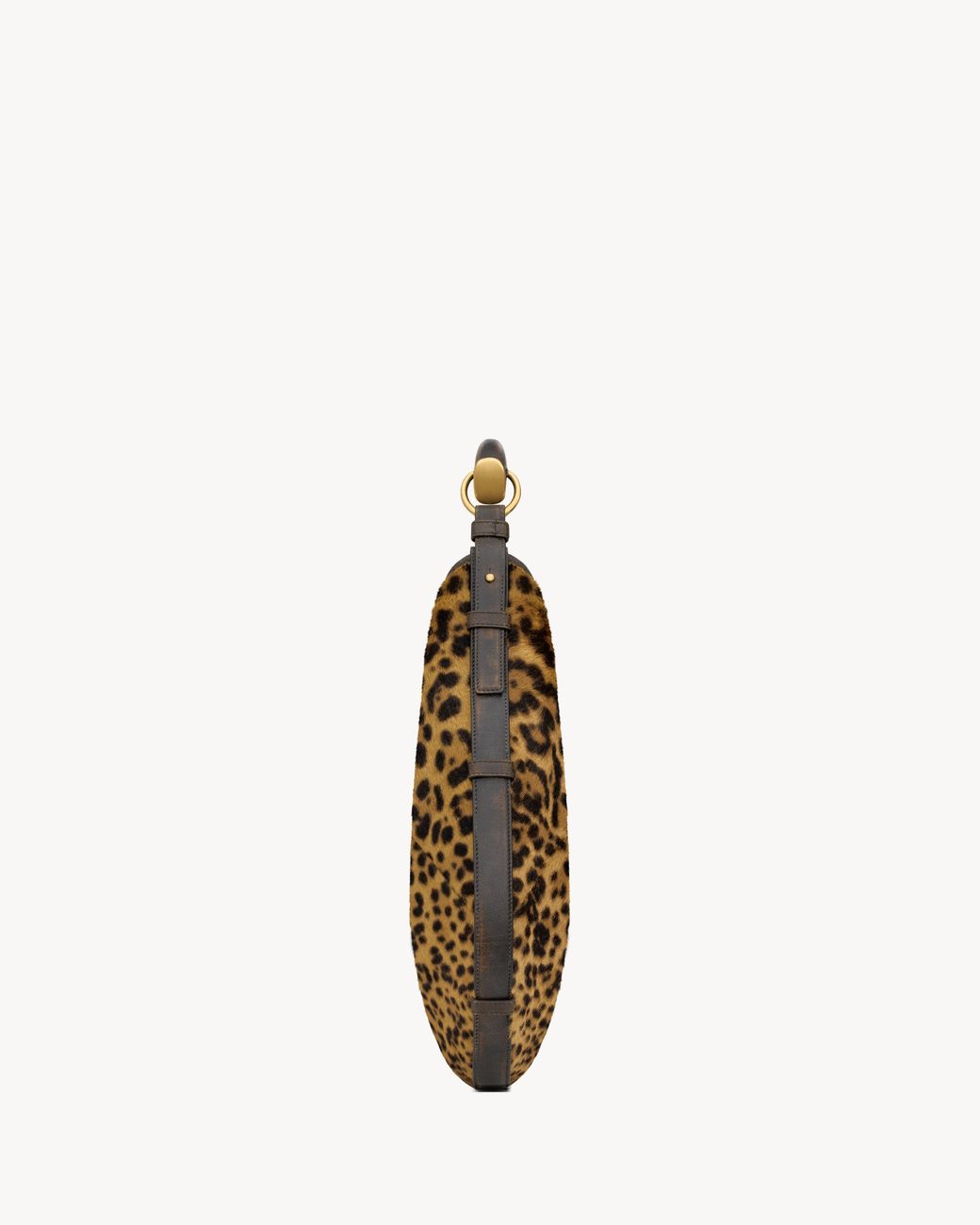 Saint Laurent Brown Mombasa Leopard Printed Medium Tote Bag