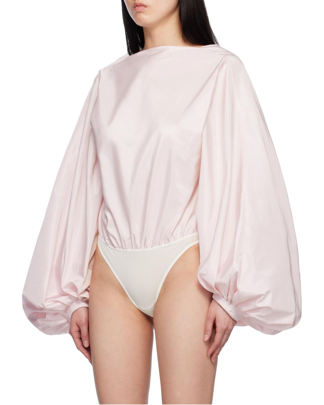 Alaïa Purple Alaïa Ballon Open-Back Bodysuit Top