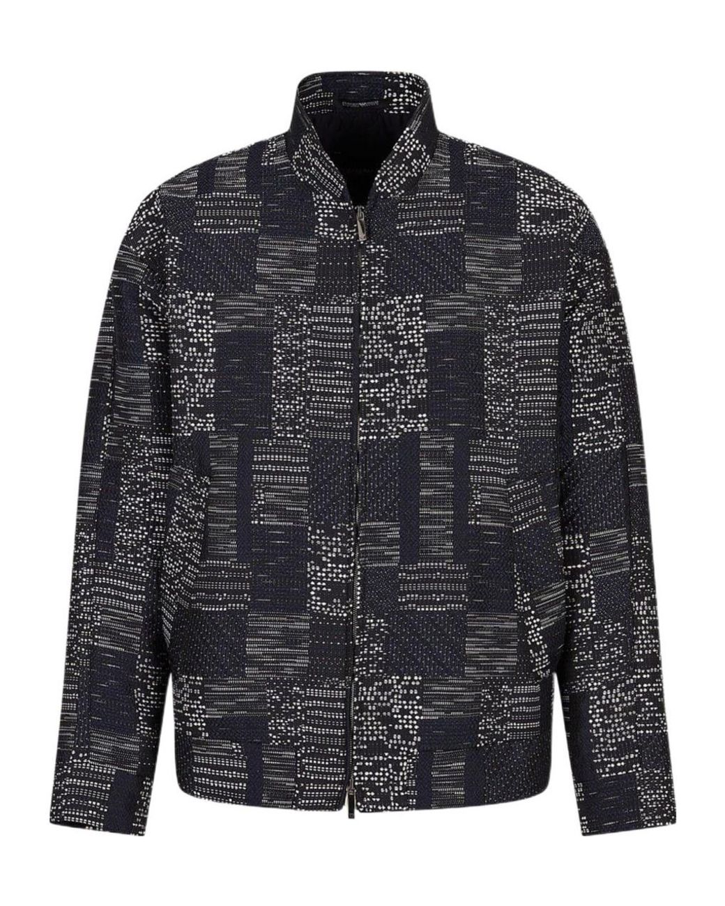 Emporio Armani Gray Printed Jacket for men