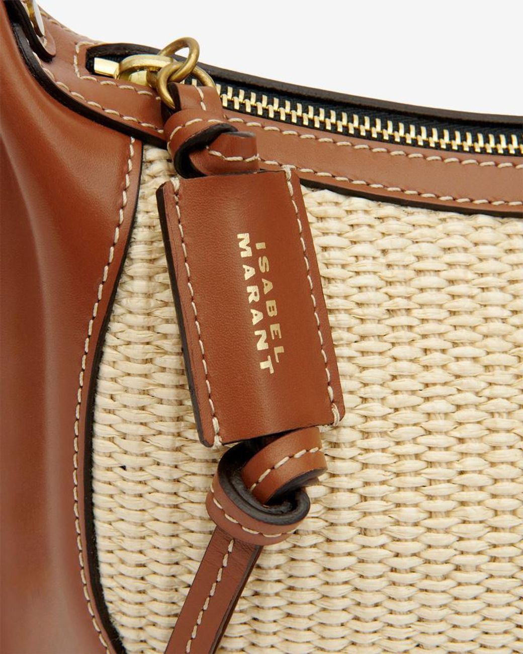 Isabel Marant Natural Oskan Moon Shoulder Bag