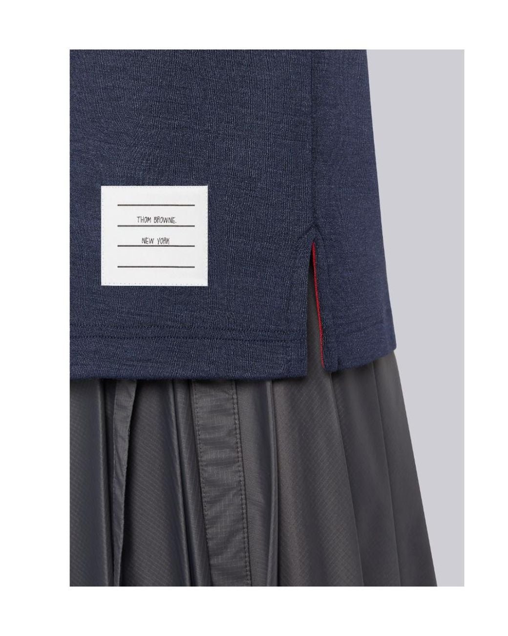 Thom Browne Blue Floral Button-Detail Polo Top