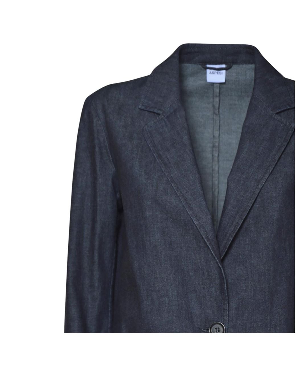 Aspesi Blue Single-Breasted Denim Jacket