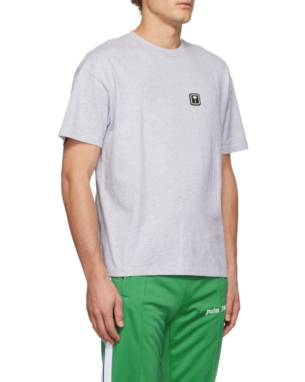 Palm Angels White Pxp Logo-Patch T-Shirt for men