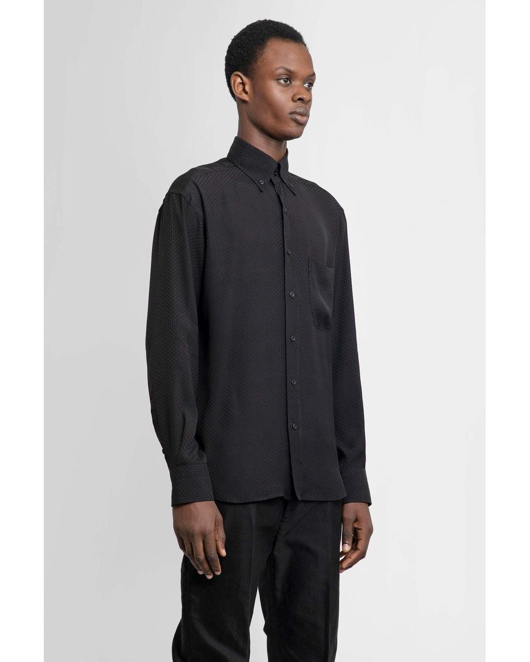 Tom Ford Black Polka-Dot Print Shirt for men