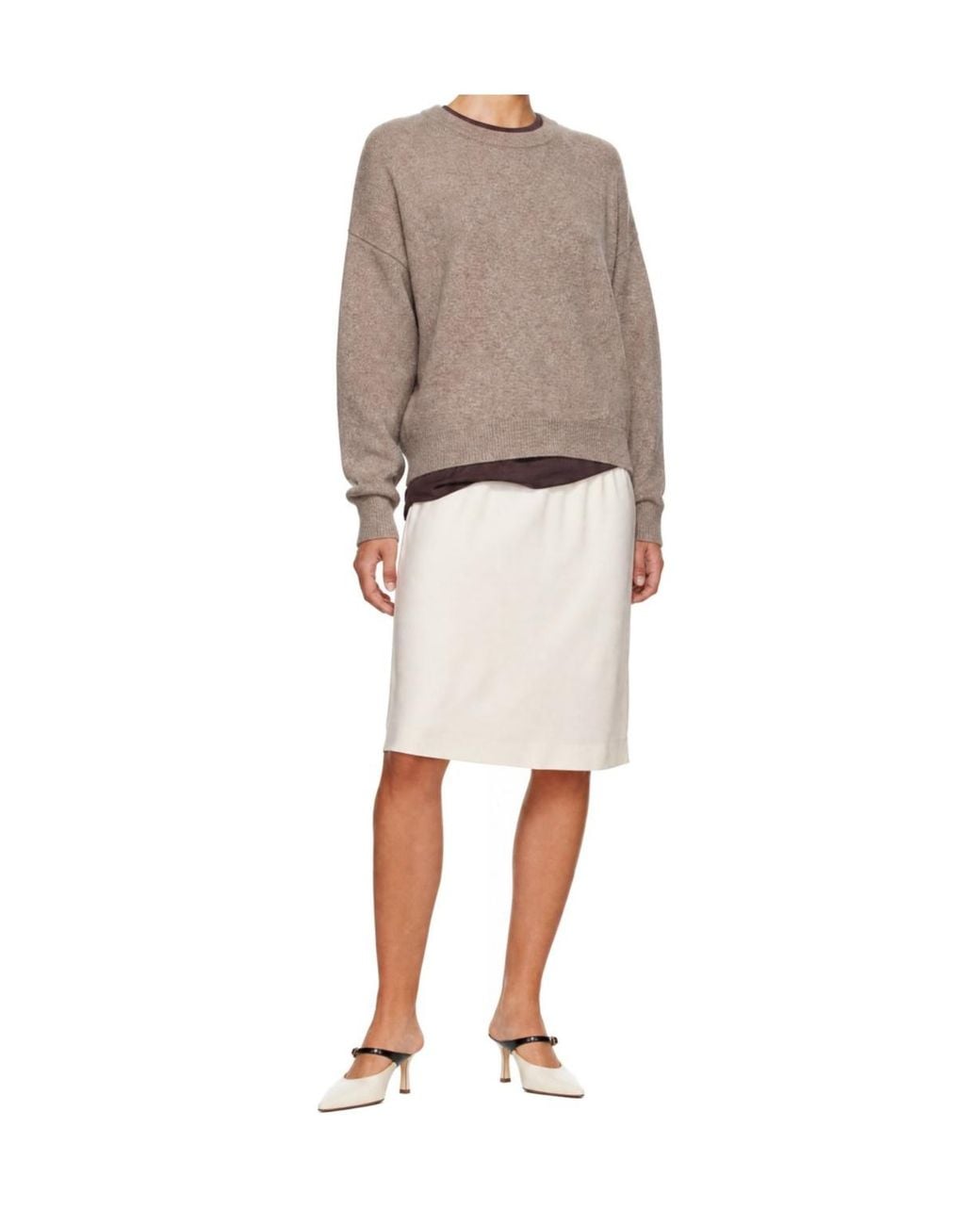 Loulou de Saison Natural Crew-Neck Long-Sleeve Sweater