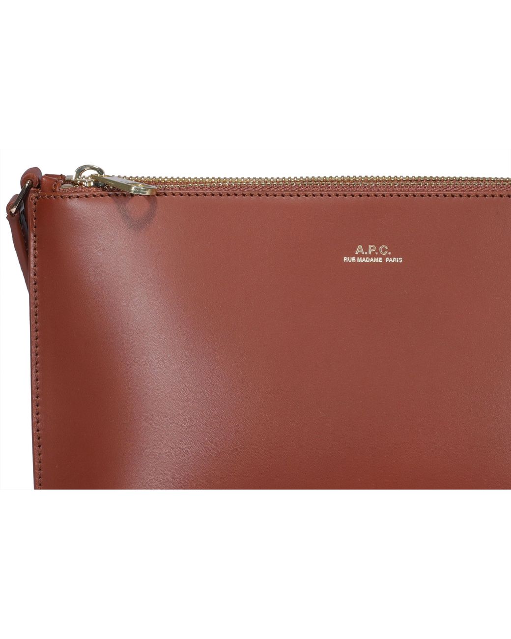 A.P.C. Brown Sarah Logo Crossbody Bag