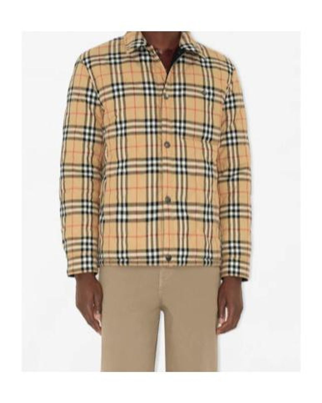Burberry Black Checked Quilted Reversible Jacket for men