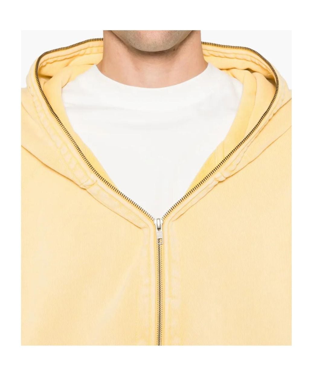 Entire studios Yellow Zip-Up Drop-Shoulder Hoodie for men