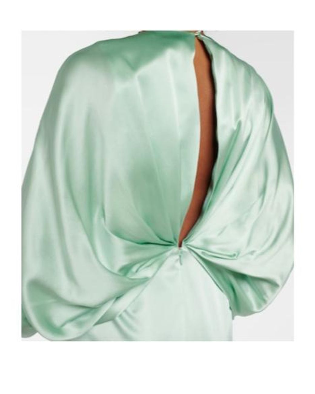 Roksanda Green Tari Gathered Silk Cocktail Dress