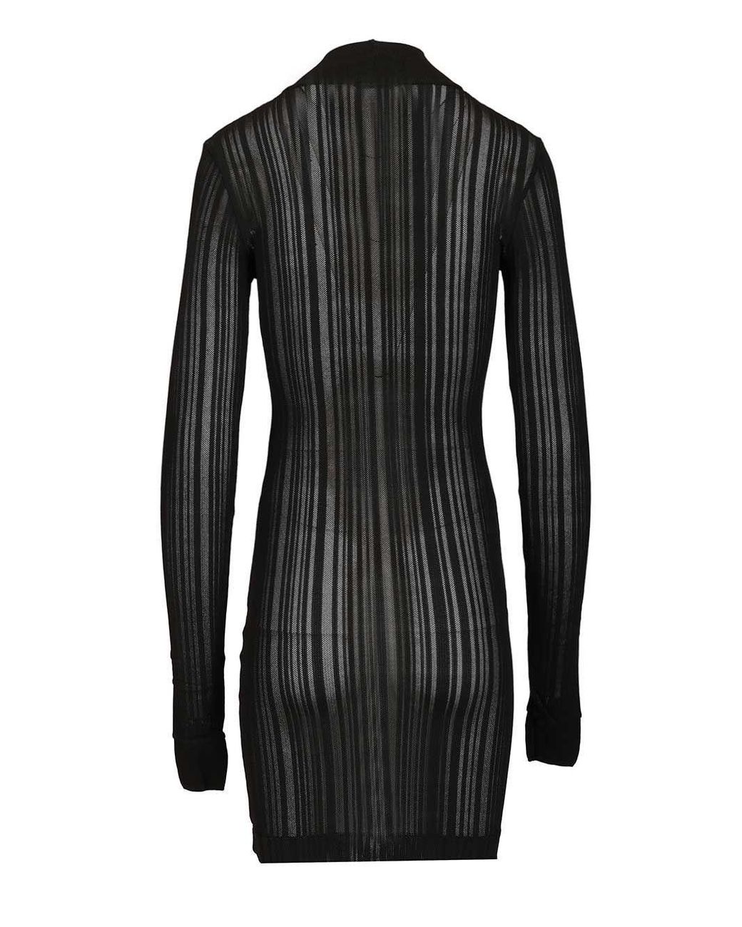 Amazuìn Black Lydia Ribbed Mini Dress