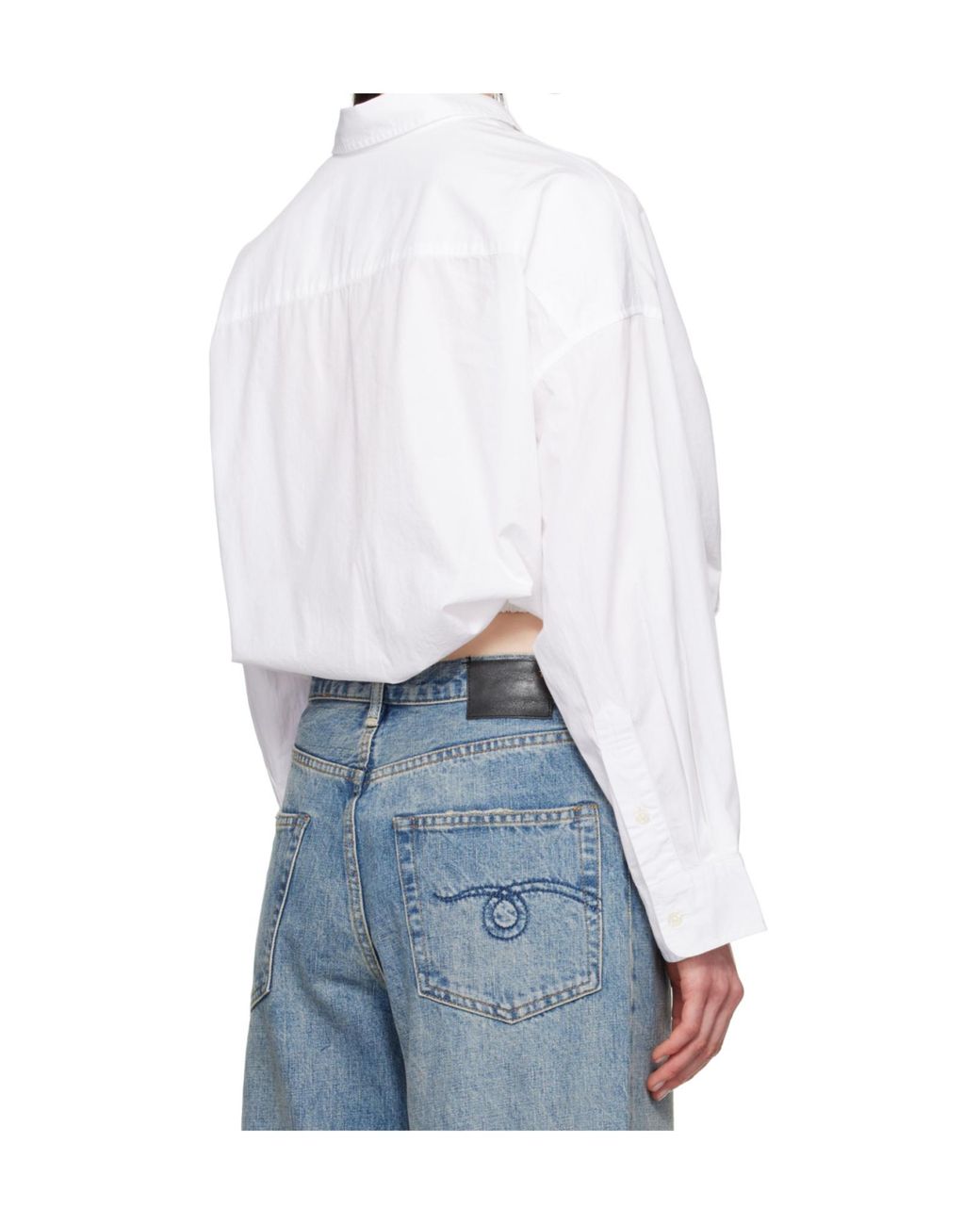 R13 White Long-Sleeved Shirt