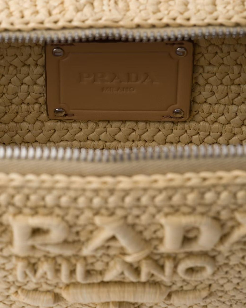 Prada Natural Crochet Brique Bag for men
