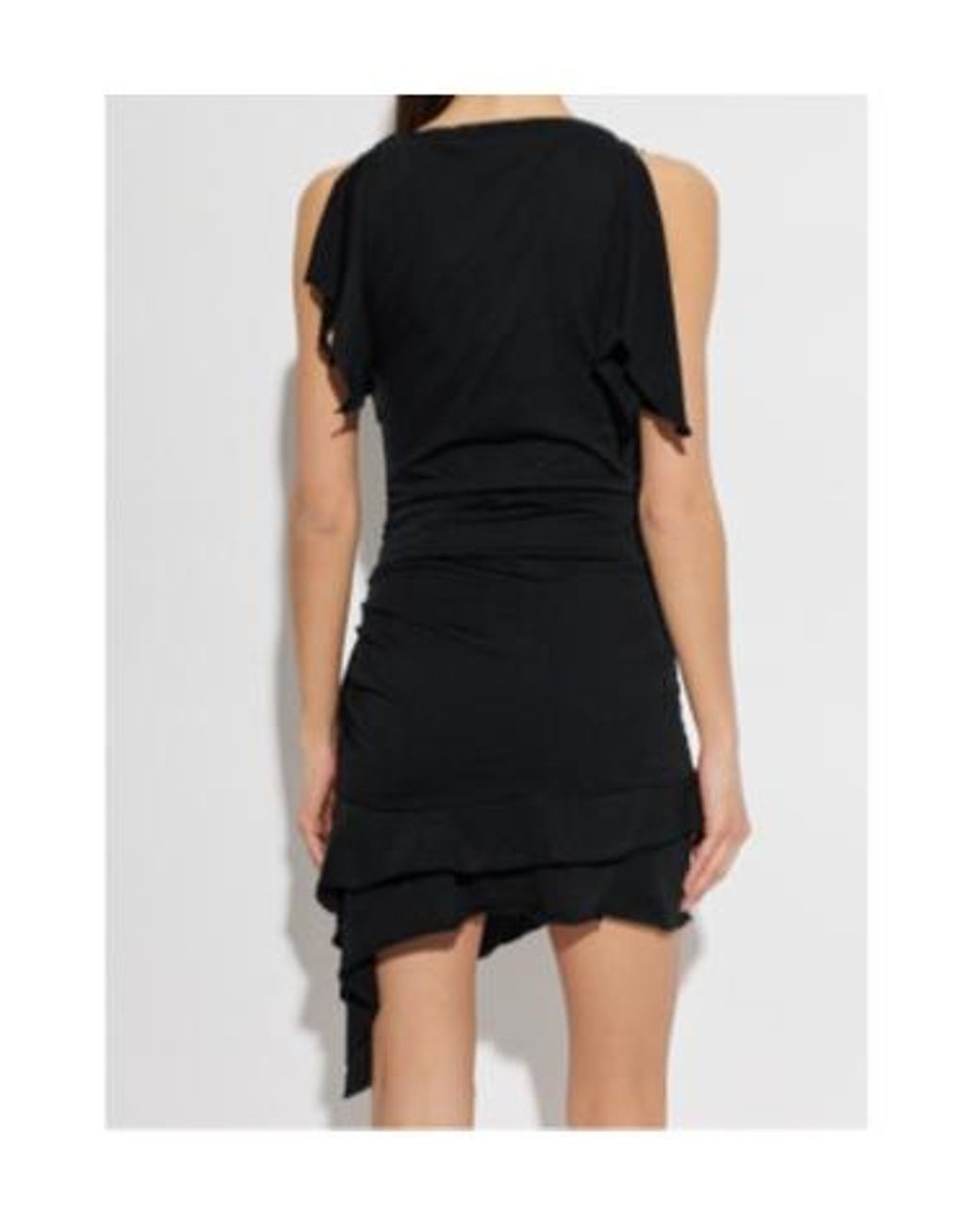 Isabel Marant Black Janick Ruched Mini Dress