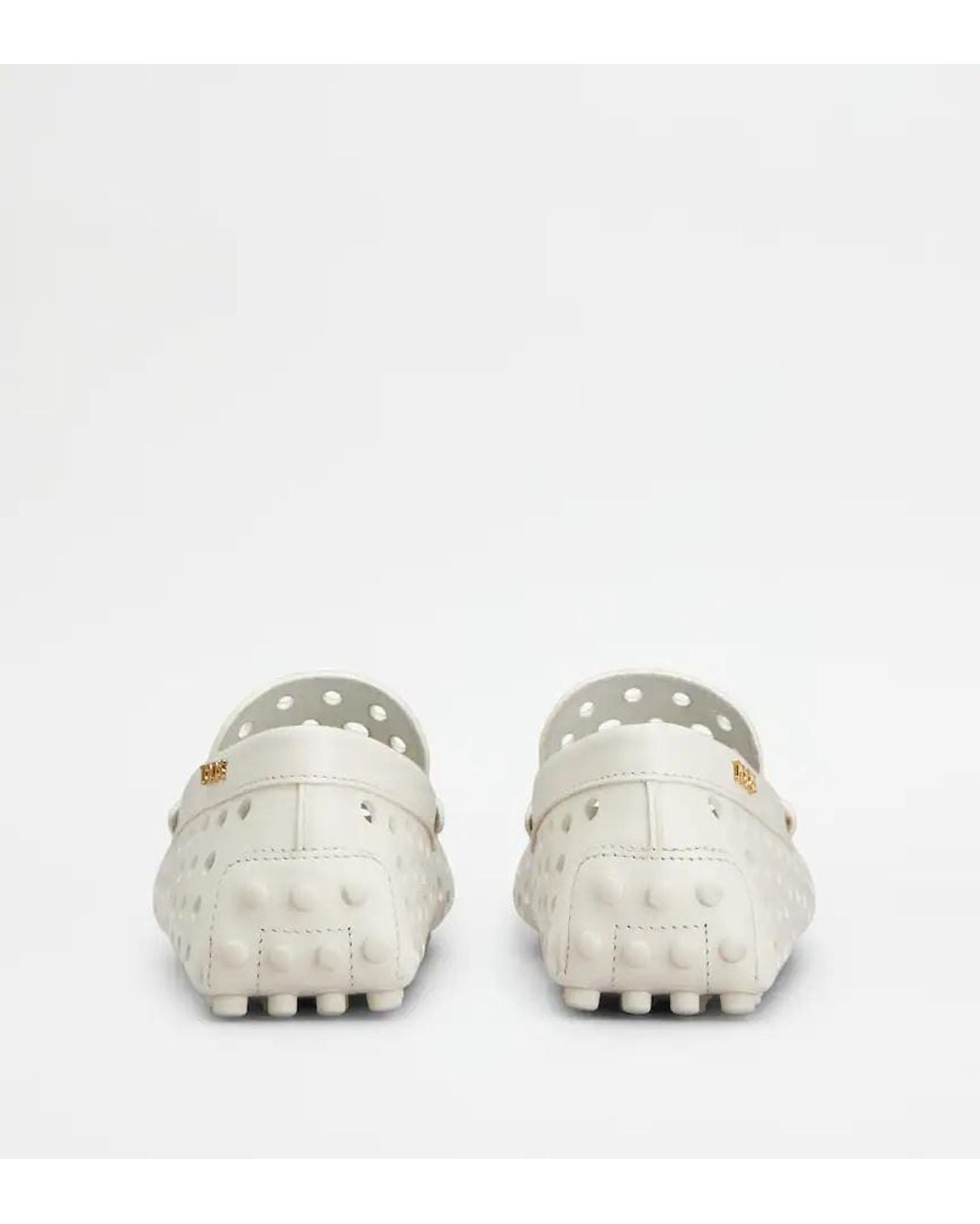 Tod's White Gommino Loafers