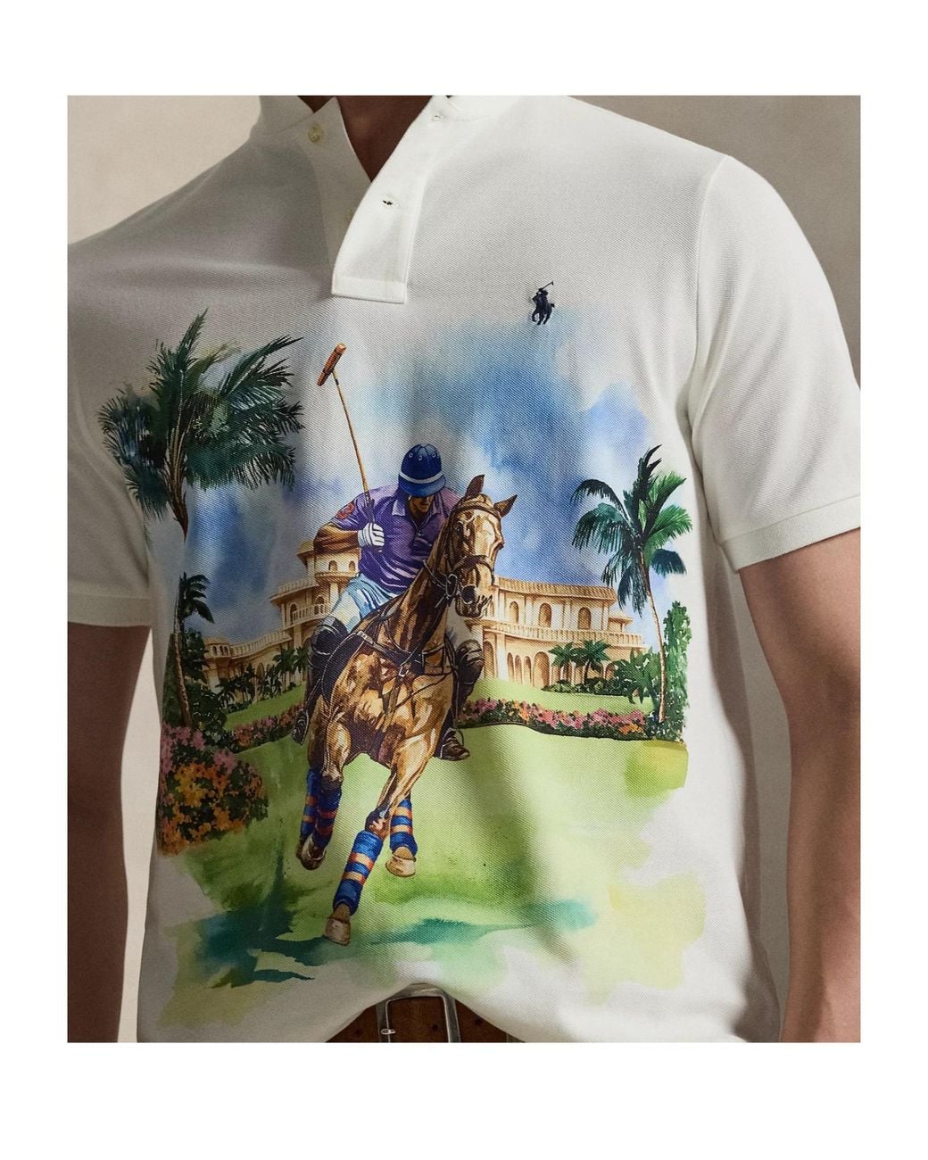 Polo Ralph Lauren White Short-Sleeved Polo Shirt for men