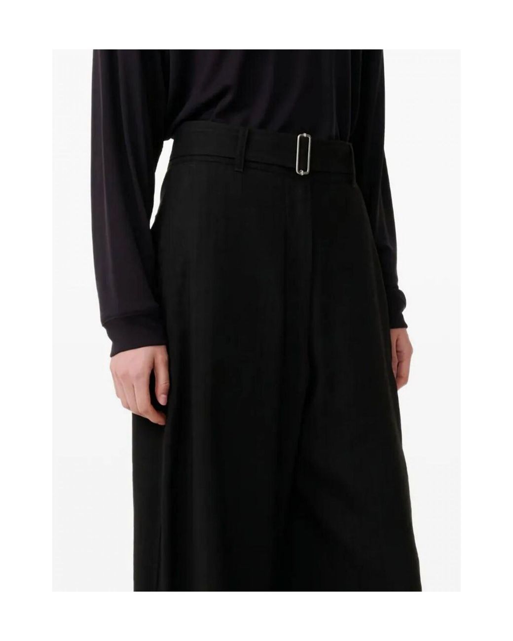 Studio Nicholson Black Chatto Belted Wide-Leg Pants