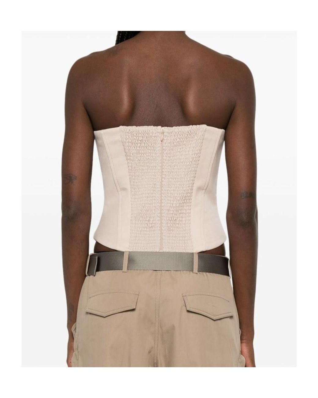 GIUSEPPE DI MORABITO White Corset Top
