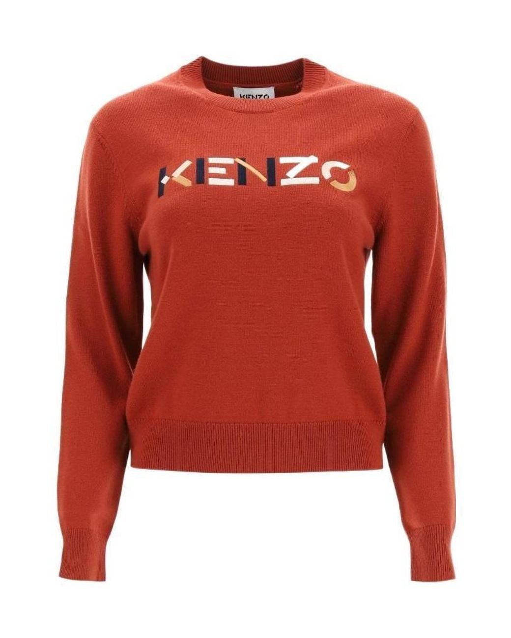 KENZO Embroidered Logo Crew Neck Jumper