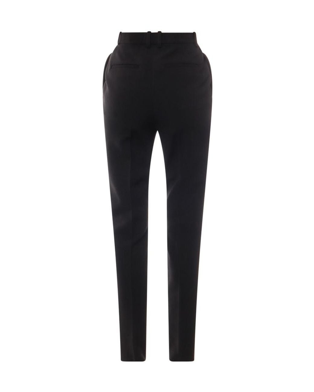 Saint Laurent Black High-Waist Tailored Trousers