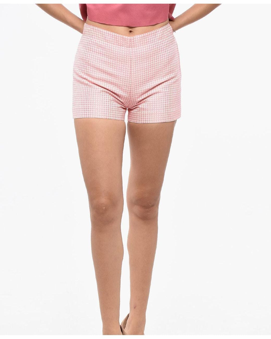 Dior Pink Houndstooth Shorts