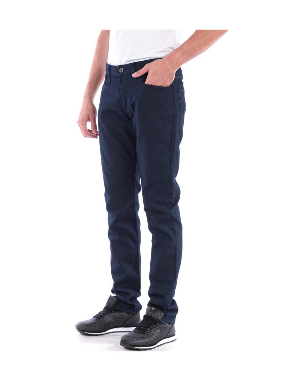 Armani Jeans Blue Logo Jeans for men