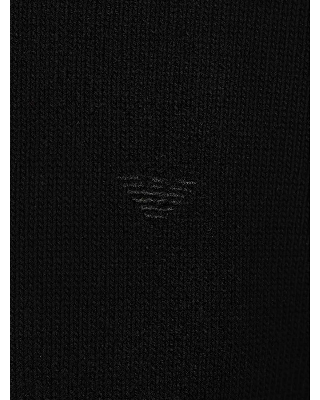 Emporio Armani Black Logo Crewneck Knitted Jumper for men