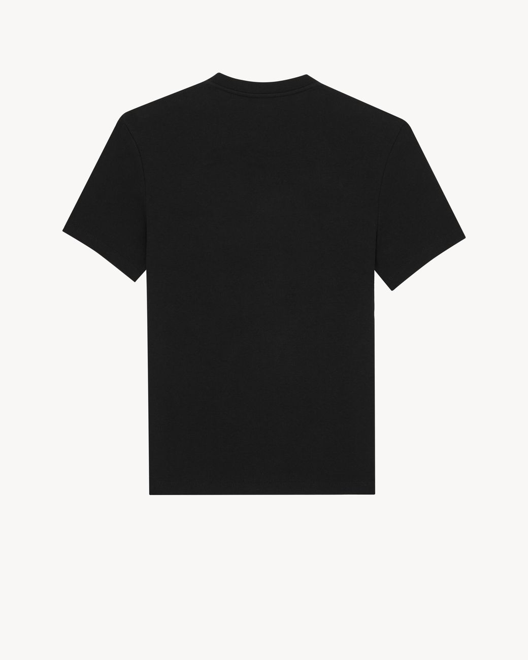 Saint Laurent Black Cassandre Ribbed T-Shirt for men