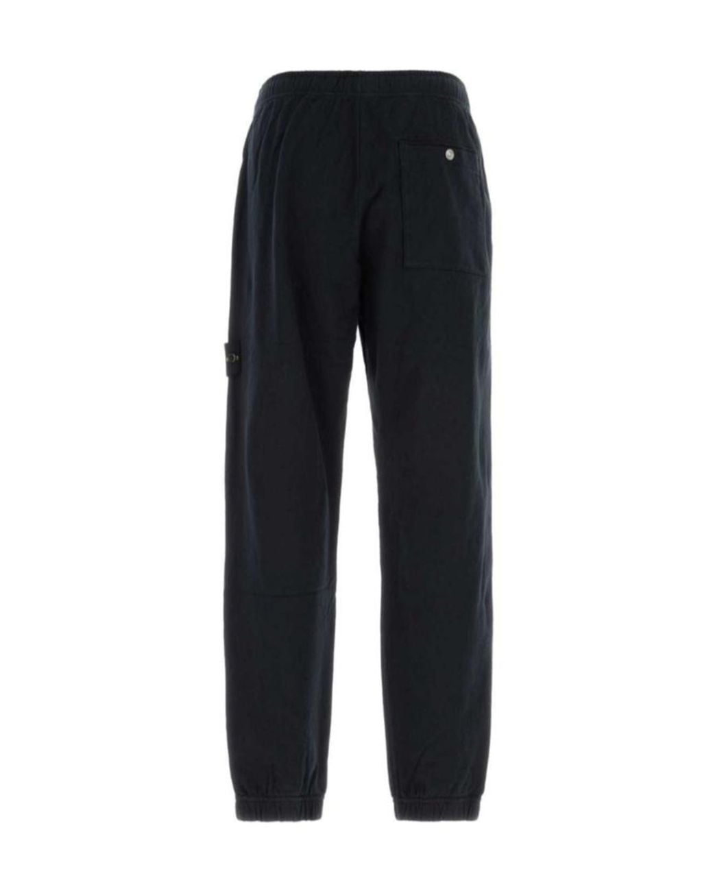 Stone Island Black Logo Pocket Joggers for men