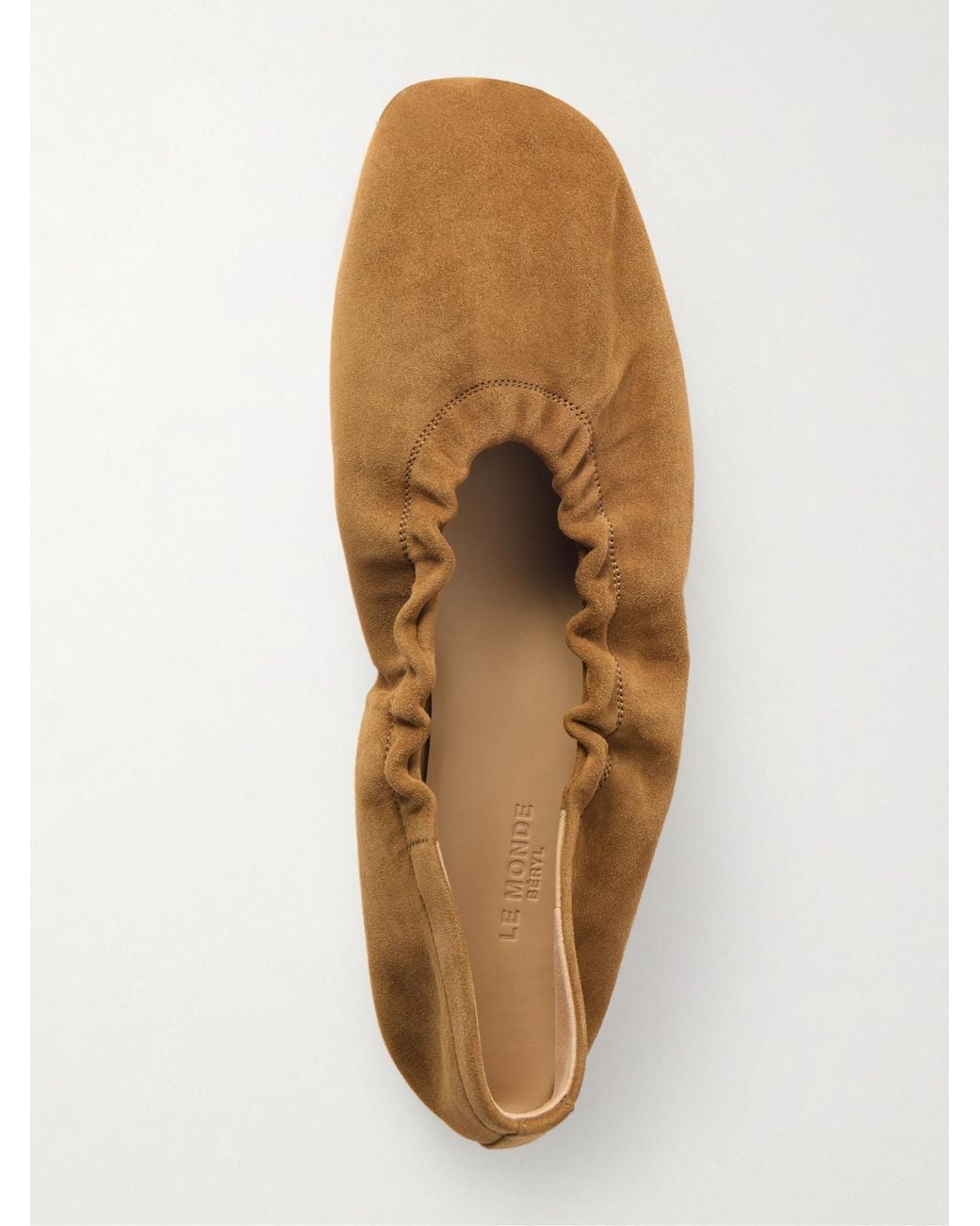 Le Monde Beryl Brown Mica Suede Ballet Flats