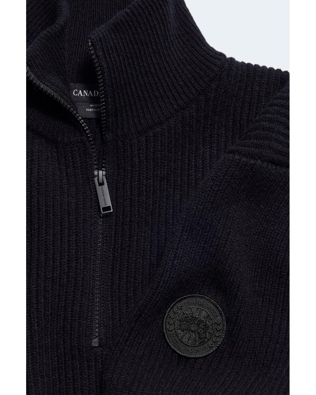 Canada Goose Blue Mckinney Knit Quarter Zip for men