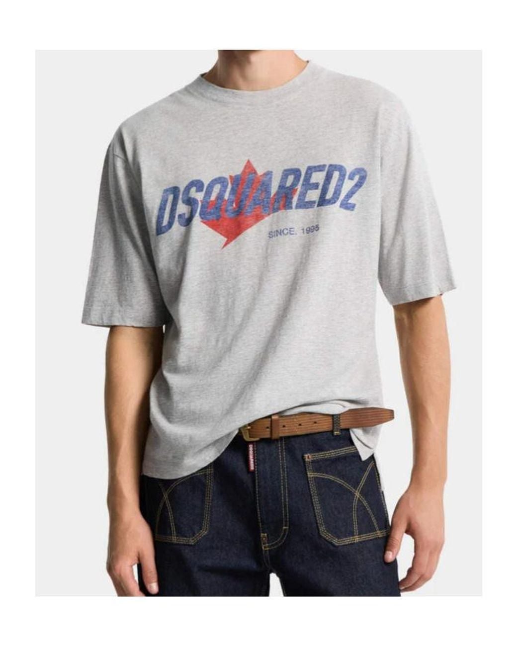 DSquared² White Rider Loose Fit T-Shirt for men