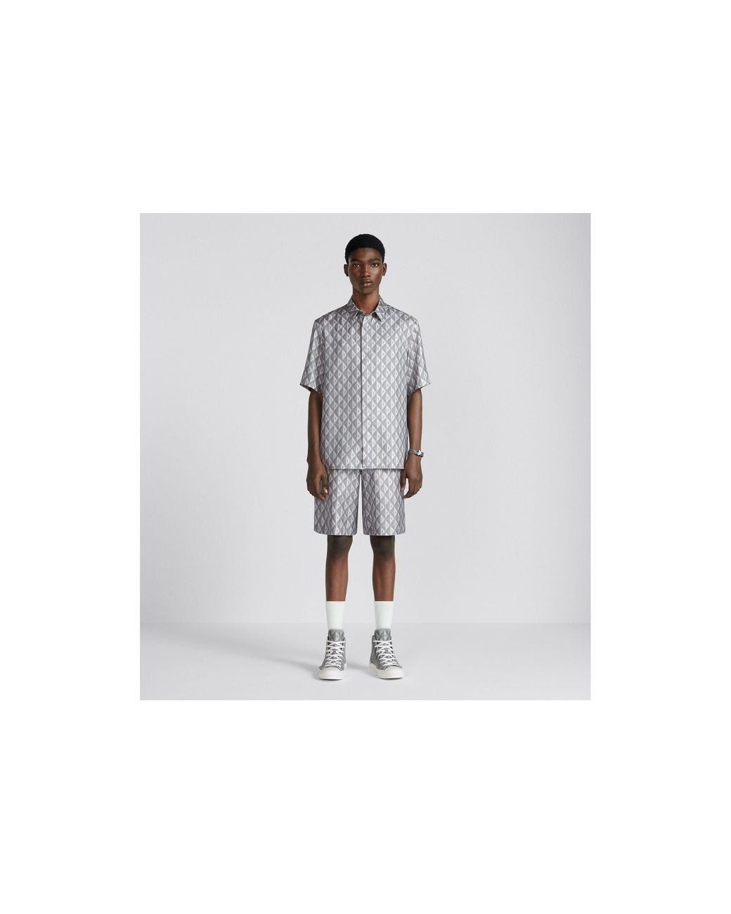 Dior Gray Cd Diamond Bermuda Shorts for men