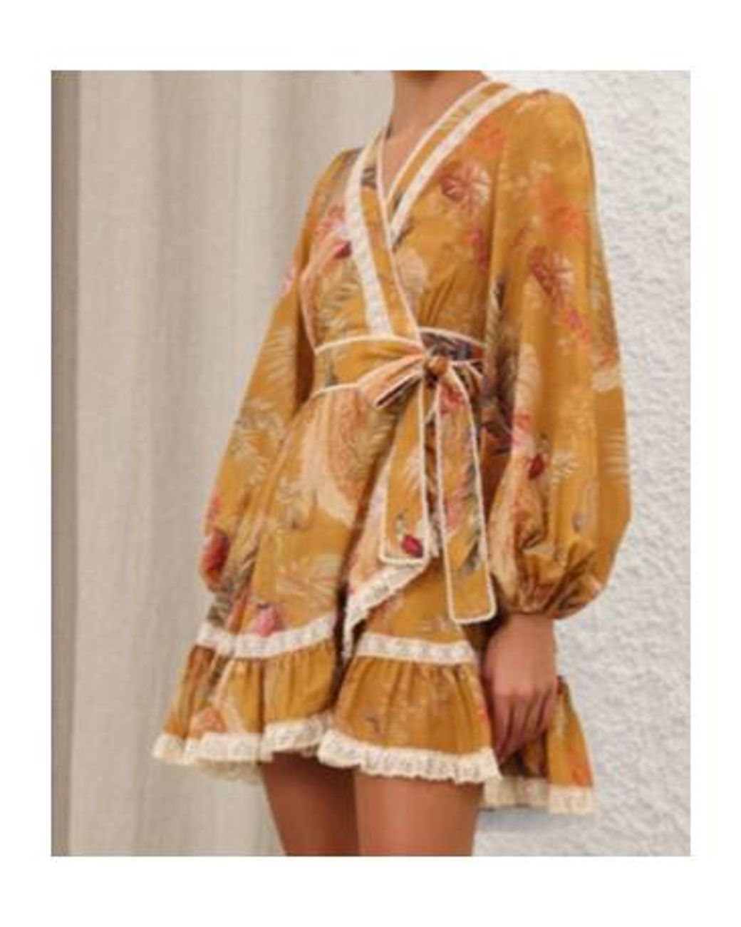 Zimmermann Multicolor Ascension Frill Mini Dress