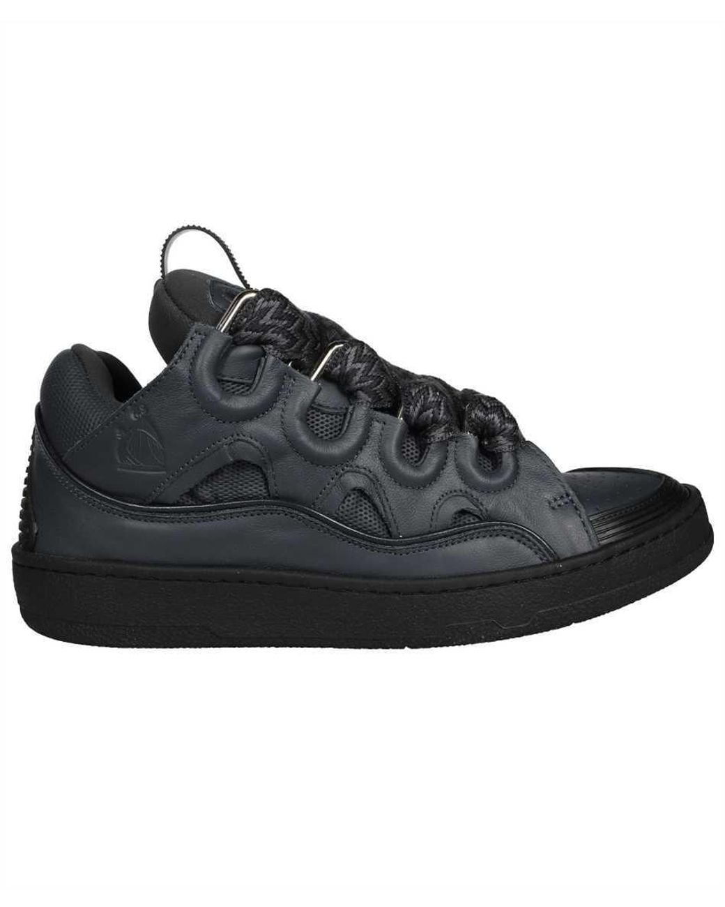 Lanvin Black Curb Lace-Up Sneakers for men